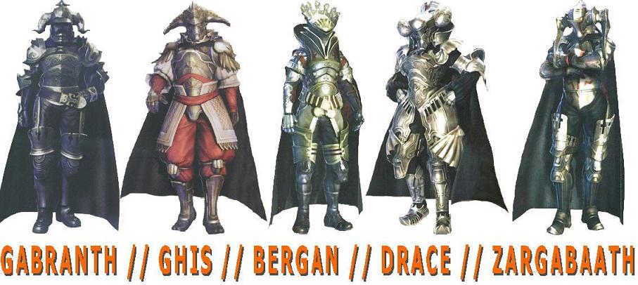B. I like the judge armors from FF XII. 